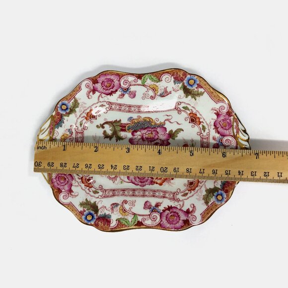 Antique Cauldon England Gravy Boat And Saucer - Picture 6 of 9